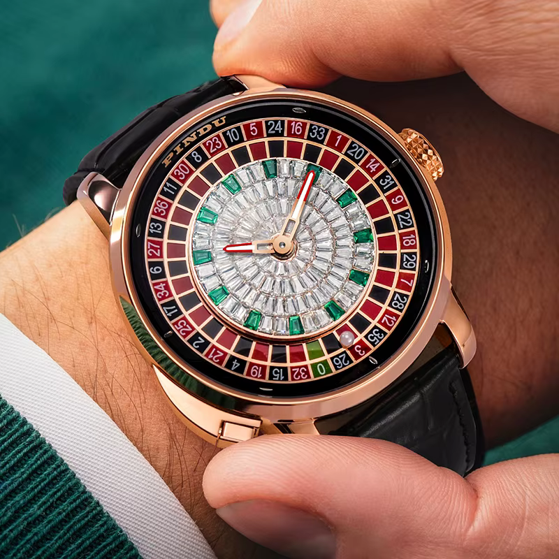 Montre Mécanique en Cuir pour Homme