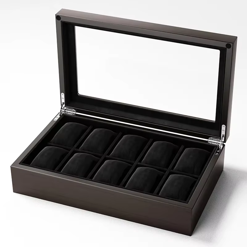 Boîte de rangement en bois pour montres mécaniques pour hommes