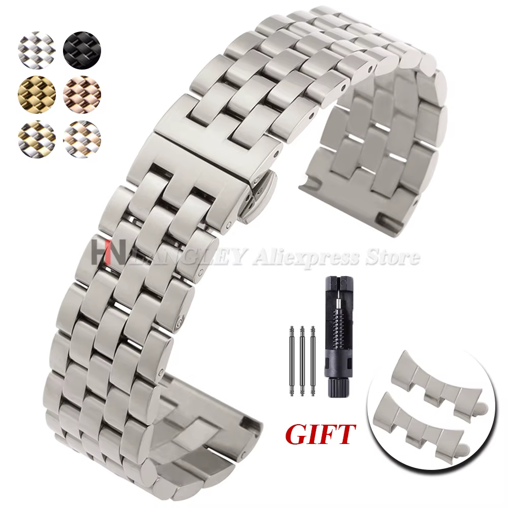 Bracelet de montre en acier inoxydable massif