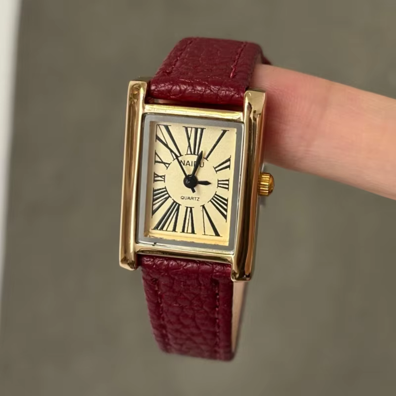Offre spéciale femmes montre mode bracelet en cuir montres à Quartz de luxe cadran romain fille dames cadeau