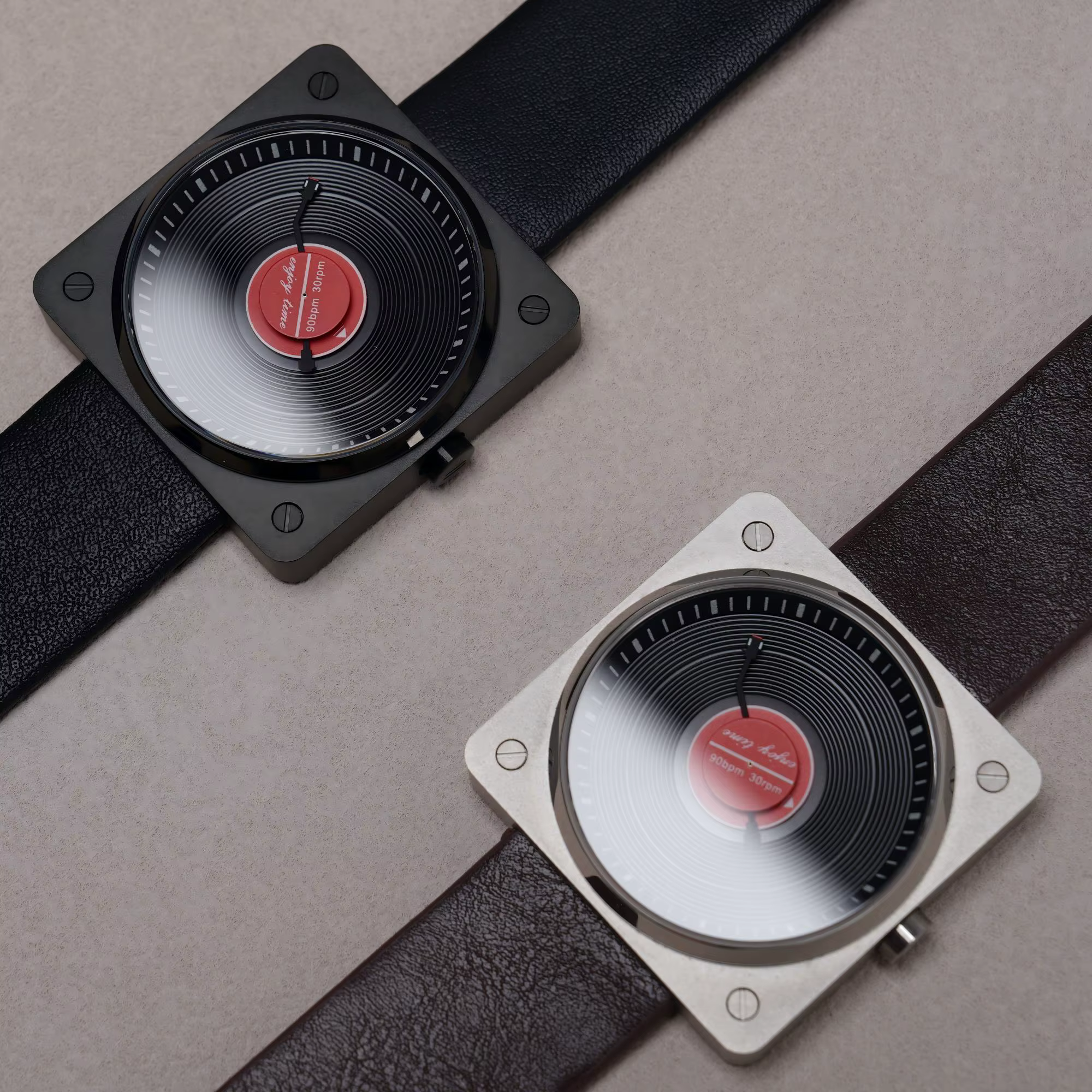Montres à quartz en vinyle SKU pour homme