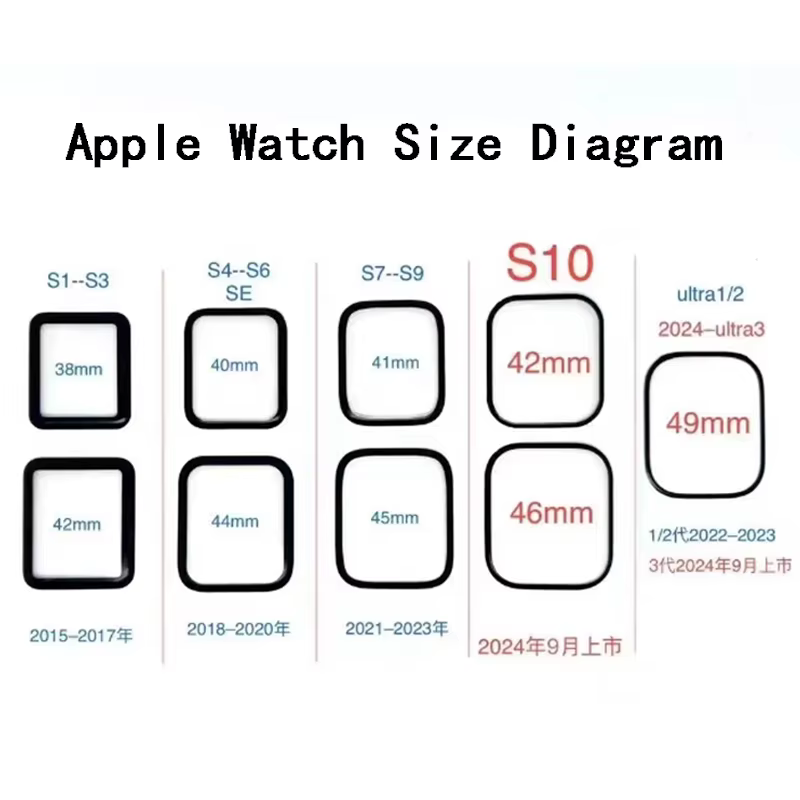 Étui de protection d'écran pour Apple Watch iWatch Series 11 10 46MM 42MM Ultra 3 49mm 9 8 7 45mm 41mm 6 5 4 SE 3 44MM
