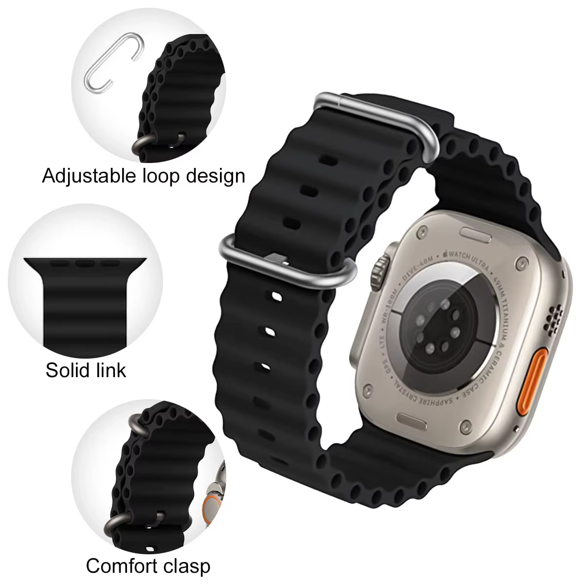 Bracelet Ocean pour Apple Watch Ultra 3 2
