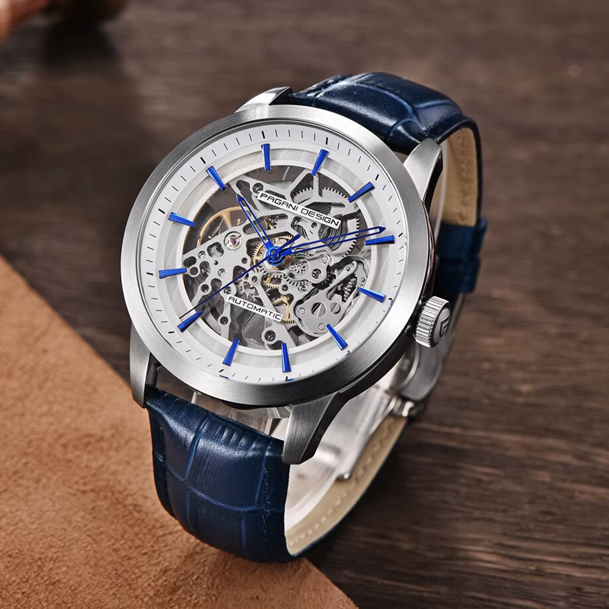 PAGANI UCO-Montres de sport en cuir pour hommes