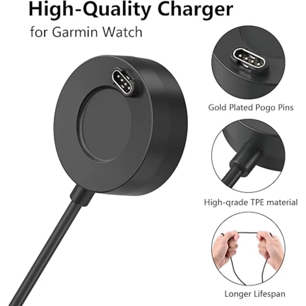 Chargeur USB pour montre connectée Garmin Forerunner 965 955 945 935 745 265 255 245 55 45