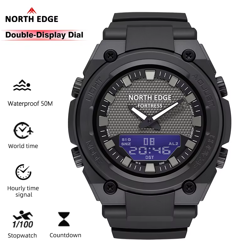 Montre numérique militaire NORTH EDGE FORTRESS pour homme