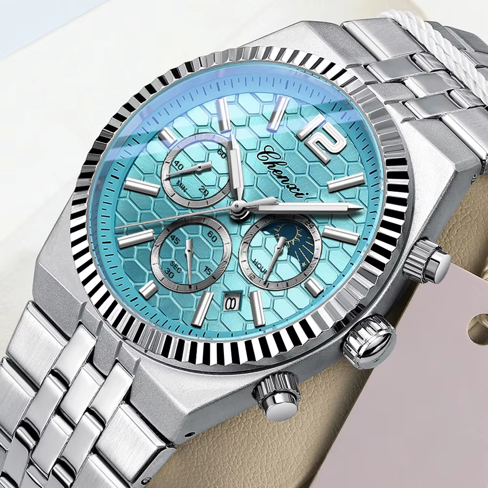 CHENXI Original hommes montre à Quartz étanche affaires chronographe homme montre-bracelet lumineux mode bracelet en