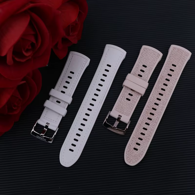 Bracelet de montre en cuir végétalien d'origine Huawei Watch 5 42 mm