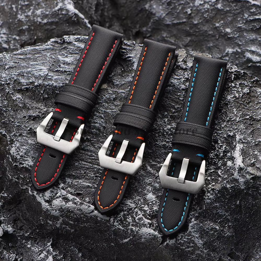 Bracelet de montre en toile de voile de qualité supérieure pour Seiko pour Panerai pour Blancpain 20mm 22mm 24mm