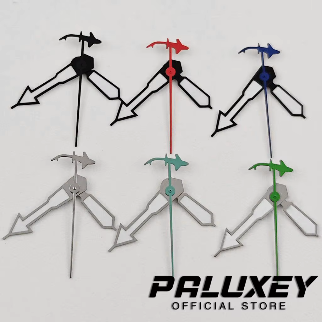 Aiguilles de montre Shark Second Hands NH35 vertes luminescentes