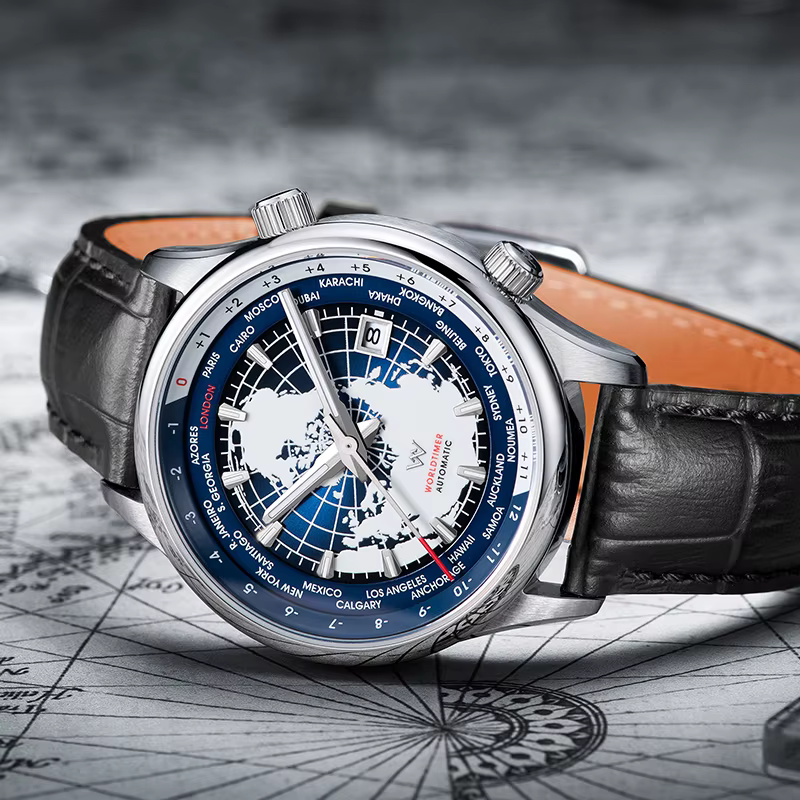 WM montre automatique mécanique hommes montres de haute qualité saphir heure mondiale Original reconnu marque Welly