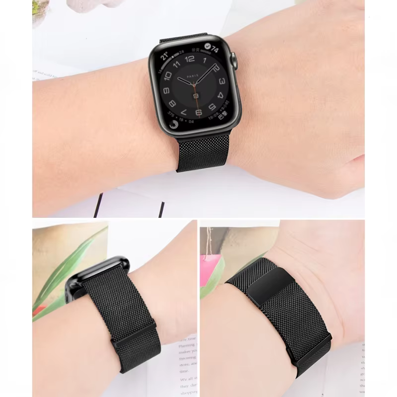 Bracelet milanais en métal pour Apple Watch Ultra/2 49mm 11 10 9 8 7