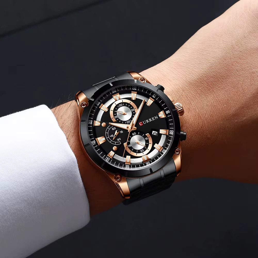 CURREN hommes montres haut tendance marque de luxe affaires automatique Date montre
