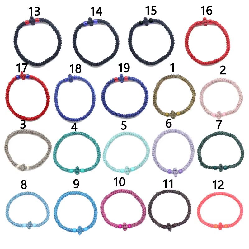 Bracelet prière orthodoxe grecque réglable, bracelet chrétien, ornement religieux Q1JD