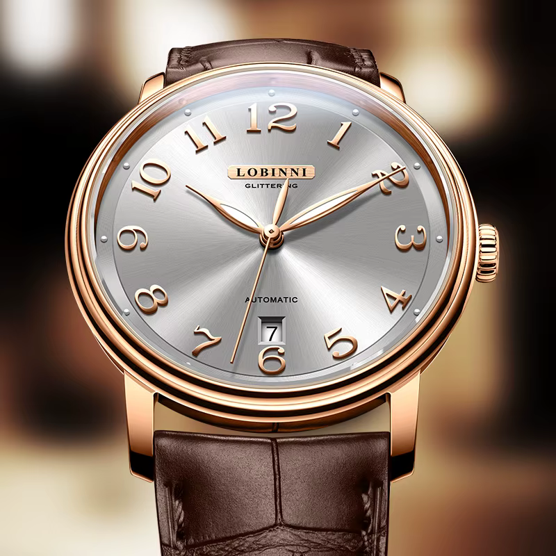 LOBINSettlement MIYOTA-Montres mécaniques automatiques pour hommes, saphir, étanche à 50 m, date automatique Shoous, nouvelle marque suisse de luxe, L9601