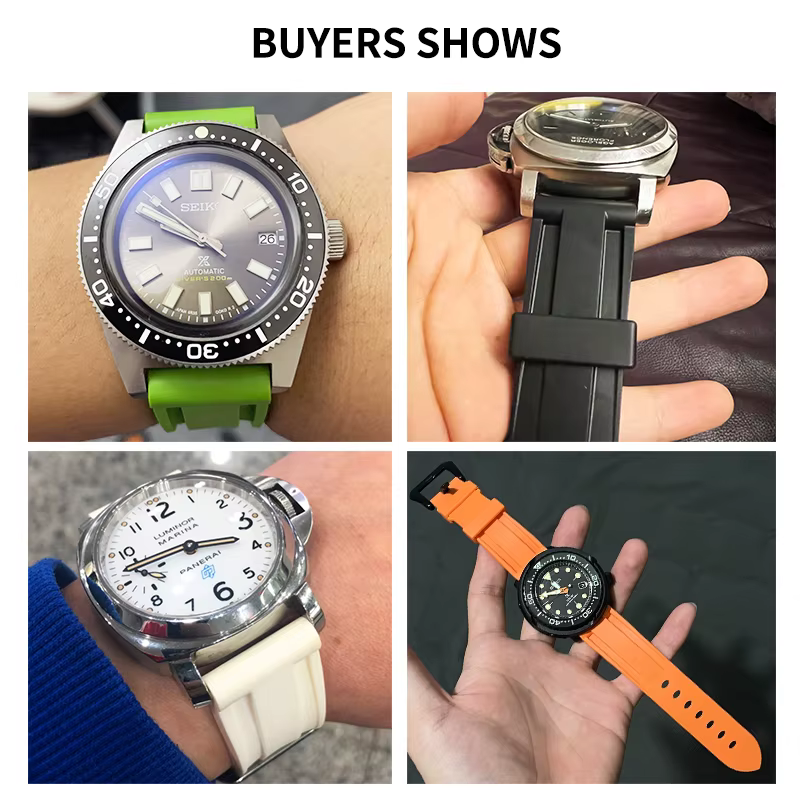 Caoutchouc naturel étanche pour remplacement de bracelet de montre