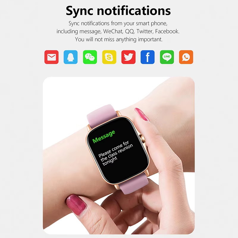 1.83 ''Sport montre intelligente Fitness horloge moniteur de santé étanche Smartwatch sans fil appel montres pour hommes femmes IOS Android 2025