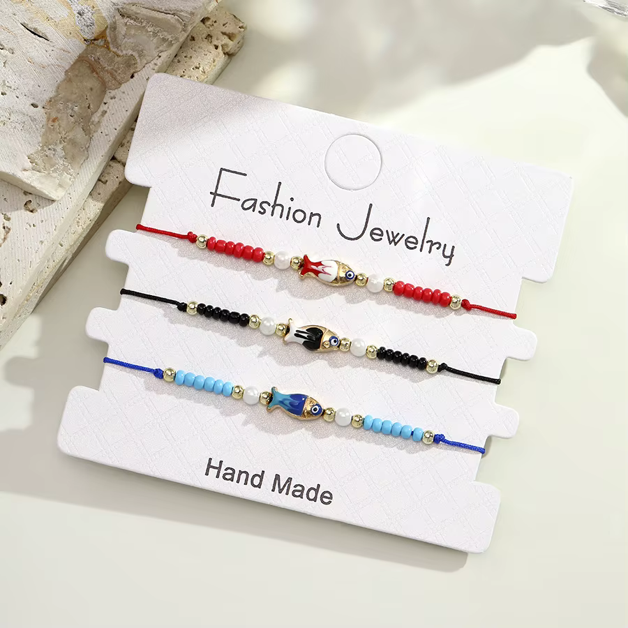 Nouvelle Collection : Ensemble de 3 Bracelets Empilables en Perles Légères et Confortables – Accessoires Décontractés pour la Plage et les Vacances, Idéal pour Femmes et Filles