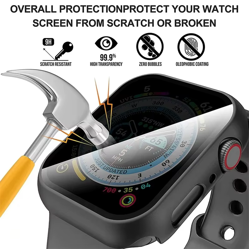 Verre + coque pour Apple Watch