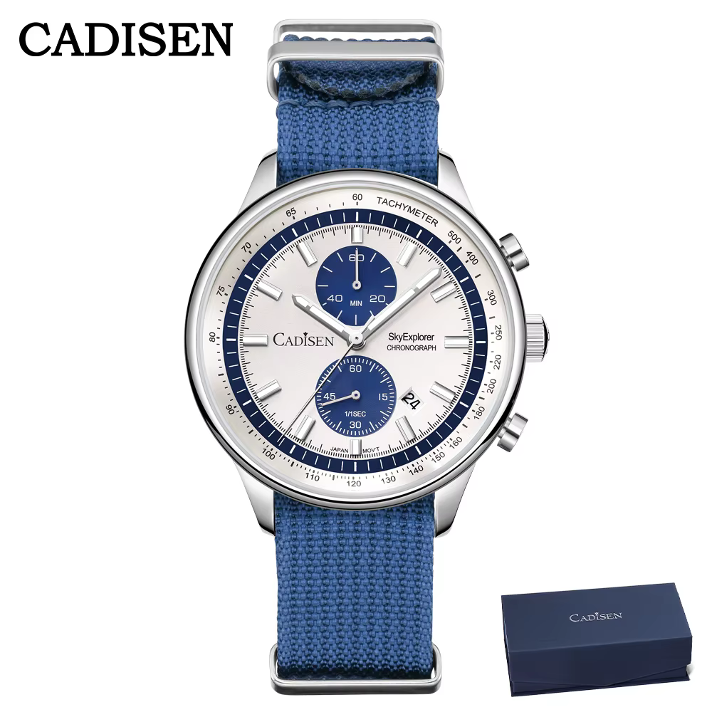 CADISEN 2026 nouvelles montres pour hommes montre à Quartz de luxe pour homme chronographe MIYOTA 0S11
