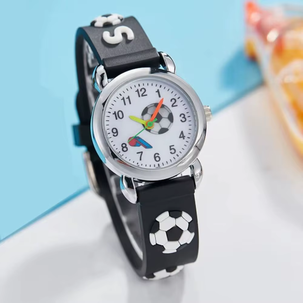 Montre Enfant 3D Football à Mouvement Quartz