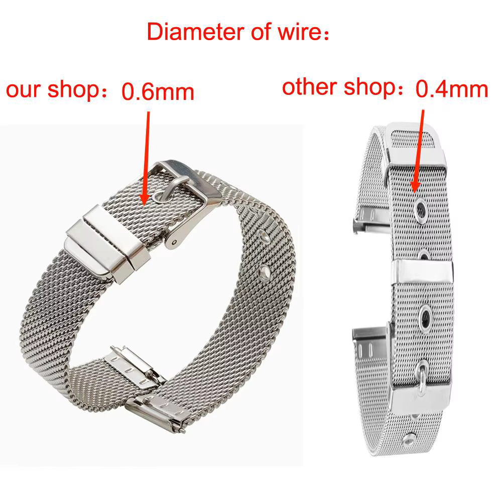 Bracelet de montre en acier inoxydable à dégagement rapide
