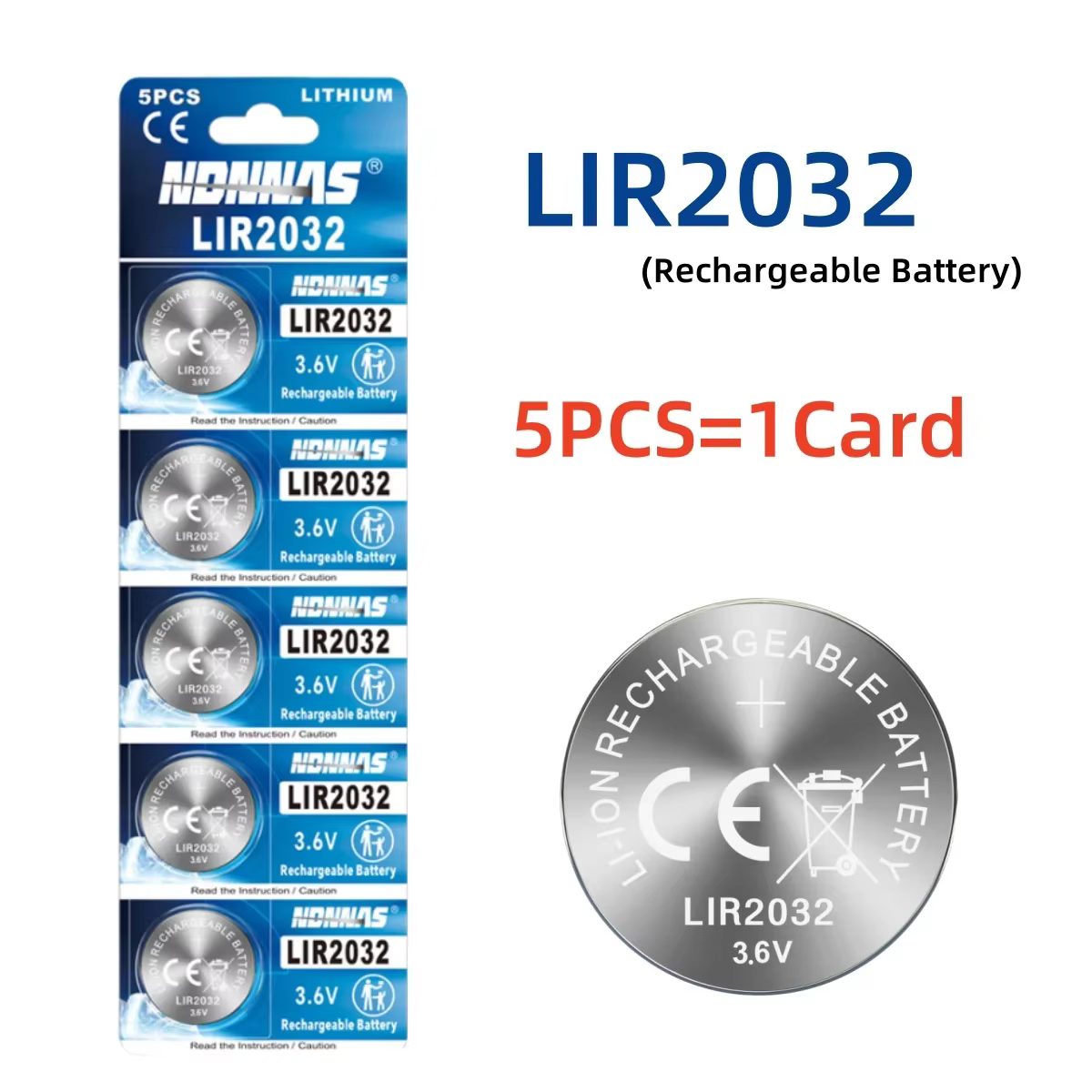 2-50 pièces LIR2032 batterie Rechargeable 2032 Lithium charge peut remplacer CR2032 pour les montres
