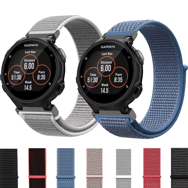 Bracelet de montre à boucle en Nylon pour Garmin Forerunner 735XT