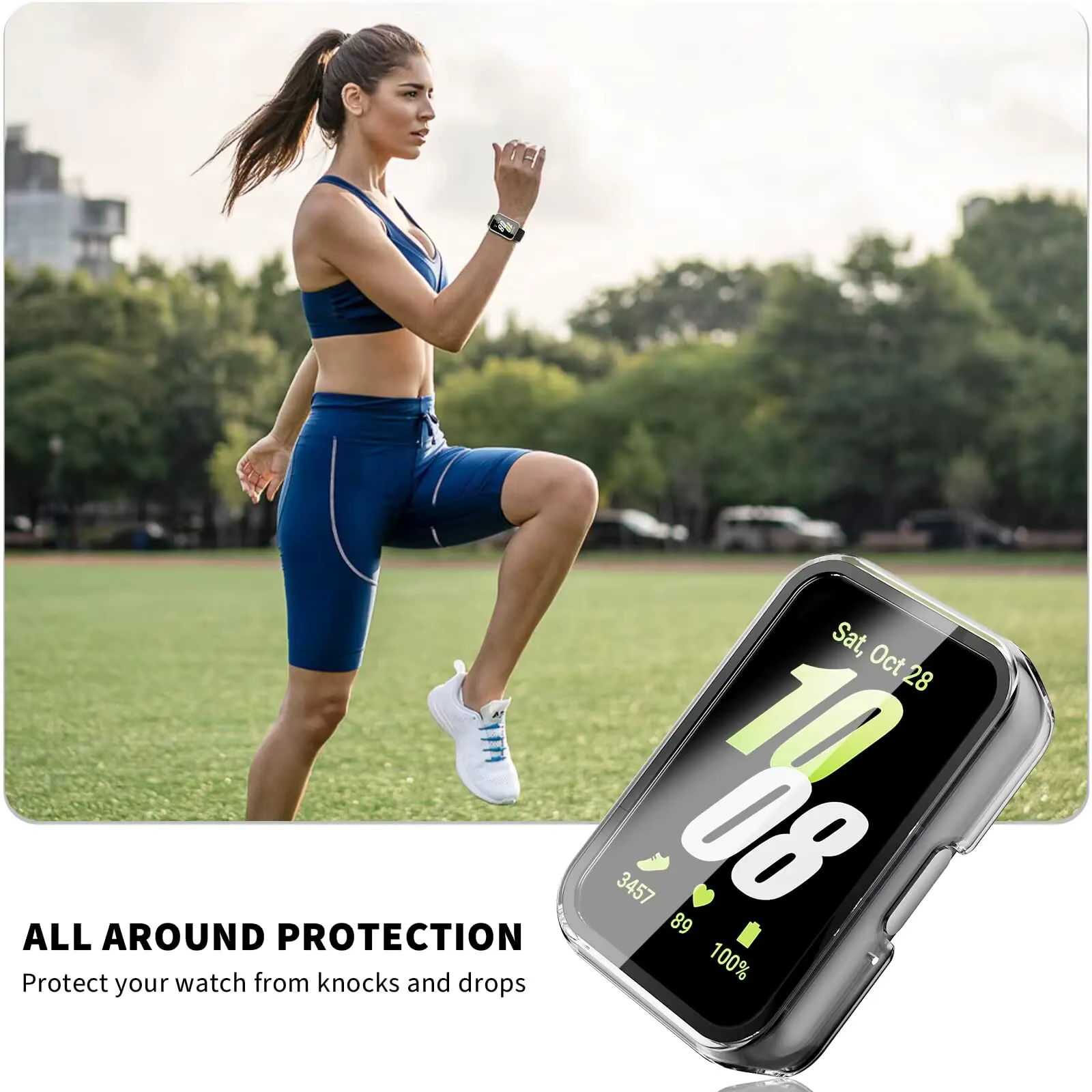 Boîtier de montre Compatible pour Samsung Galaxy Fit3