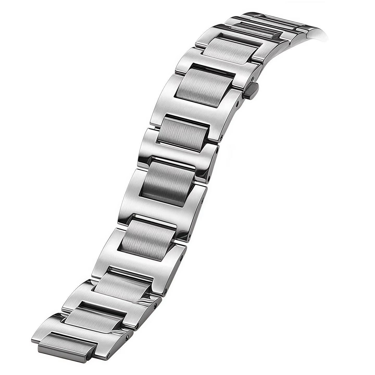 Pour Cartier série ballon bleu 14-8mm 16-8mm 18-11mm 20-12mm 22-14mm bracelet en métal convexe unisexe montre en acier