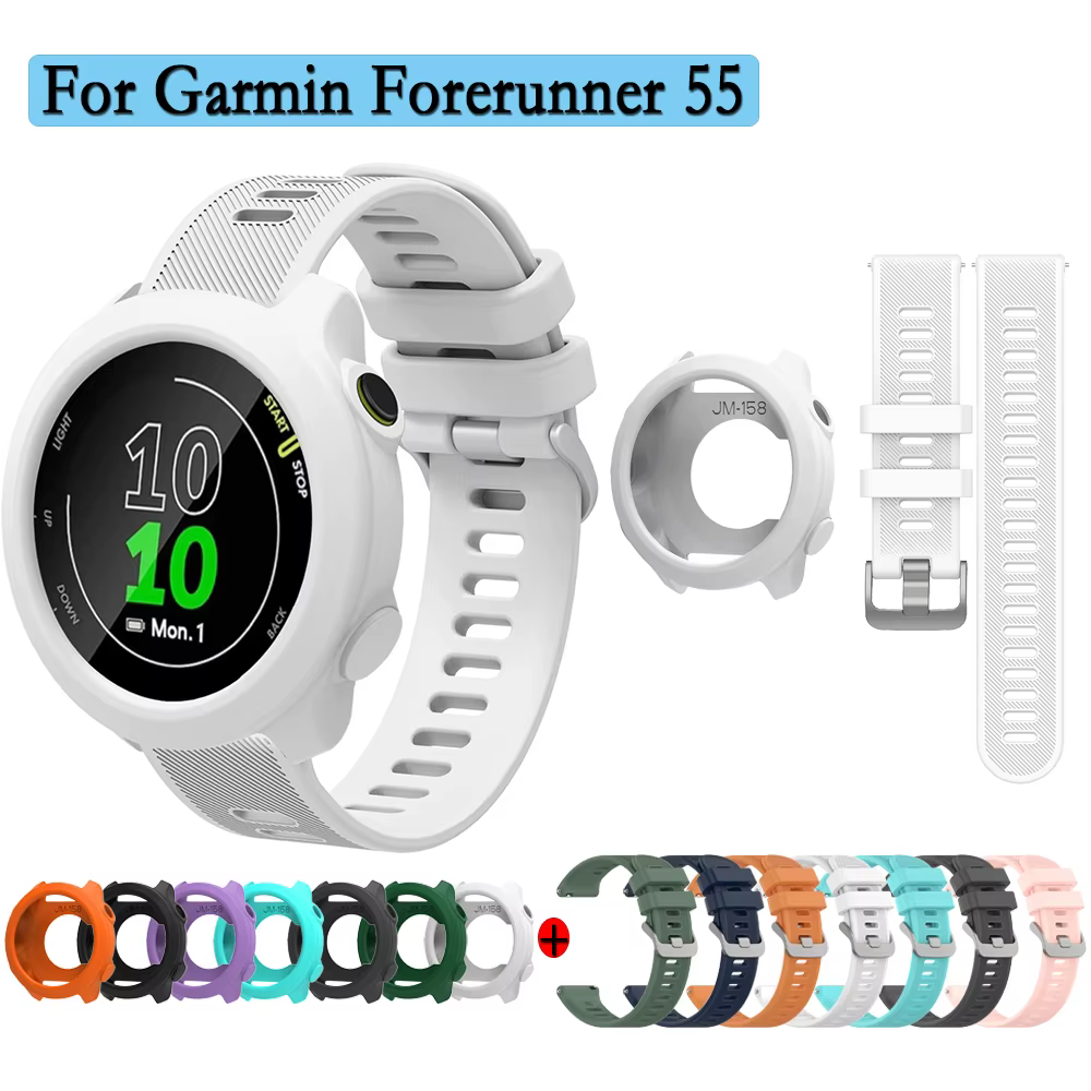 Bracelet de montre + boîtier de montre pour Garmin Forerunner 55