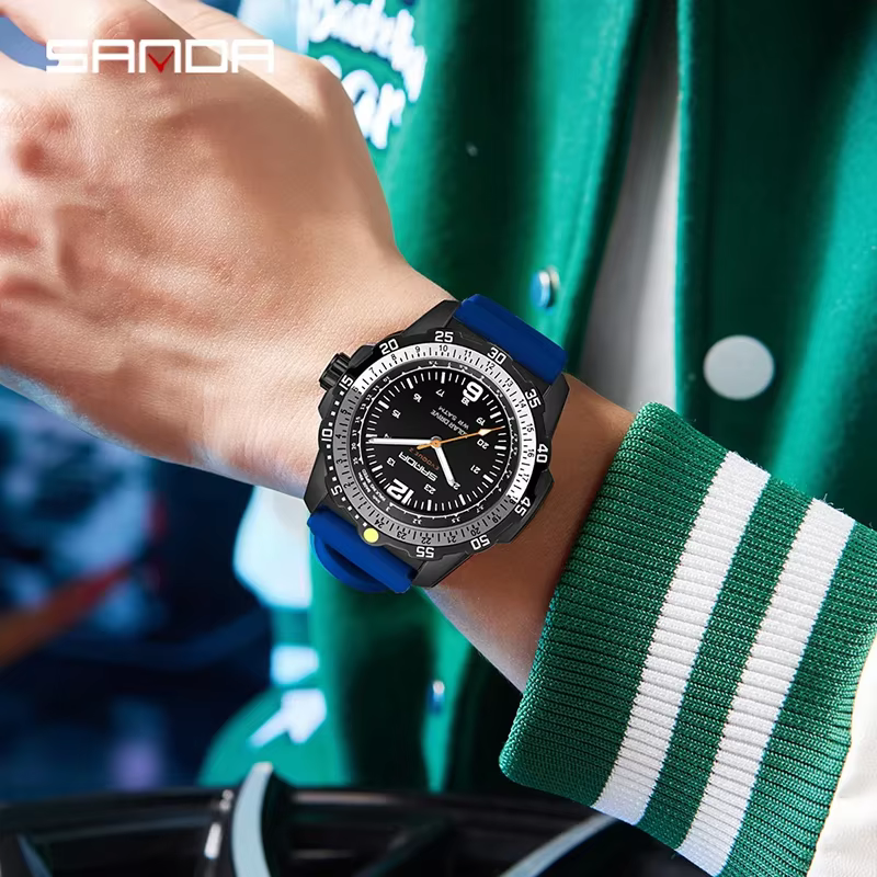 Montre solaire de luxe pour homme SANDA