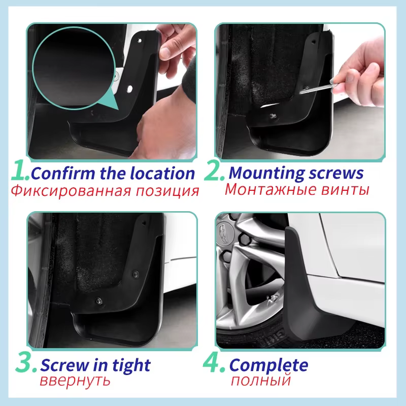 4x pour Peugeot 2008 A94 2013 2014 2015 2016 2017 2018 2019 garde-boue garde-boue garde-boue roues avant arrière accessoires