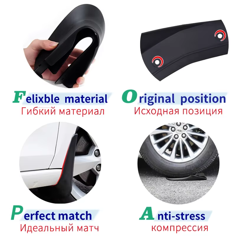 4x pour Peugeot 2008 A94 2013 2014 2015 2016 2017 2018 2019 garde-boue garde-boue garde-boue roues avant arrière accessoires